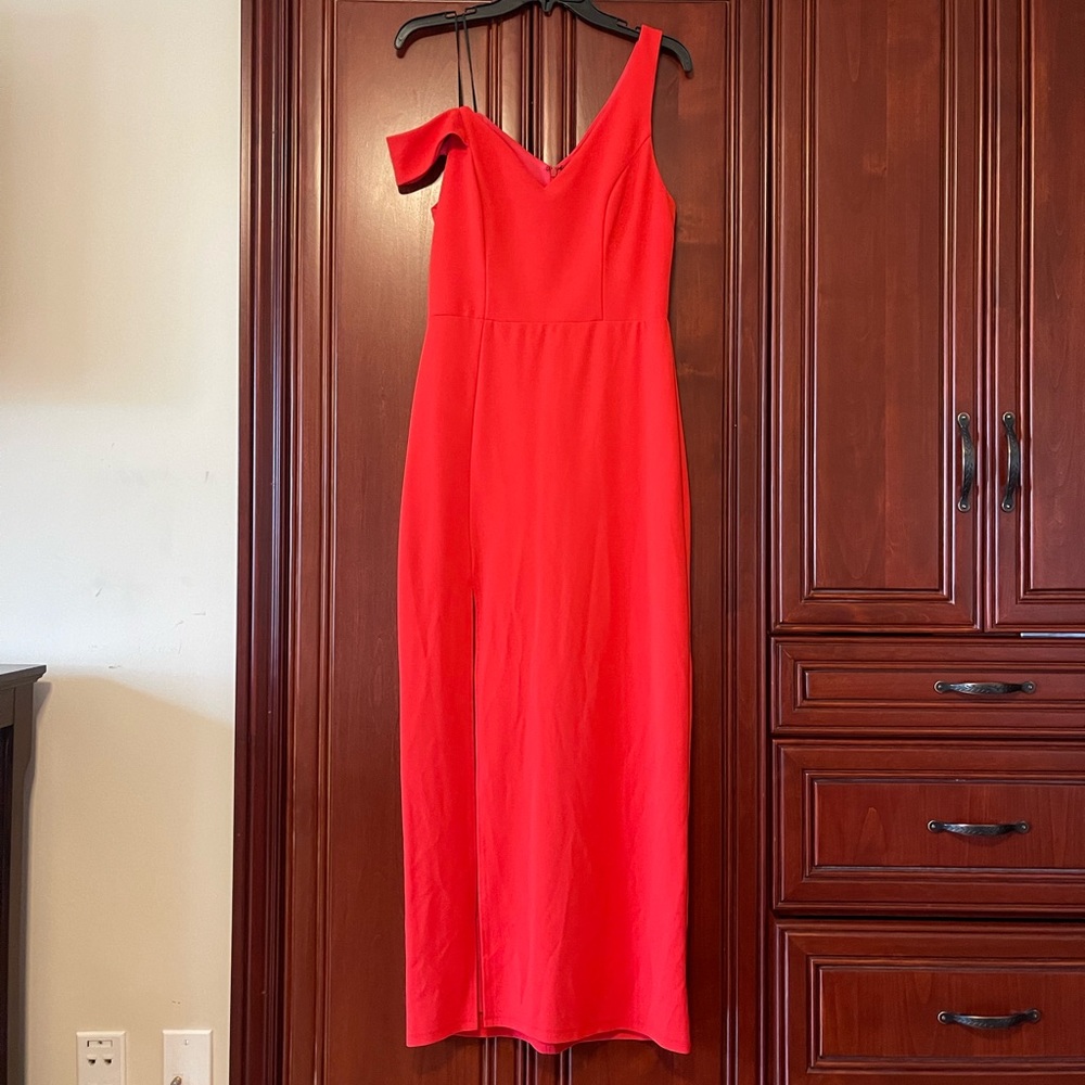 Red formal maxi dress